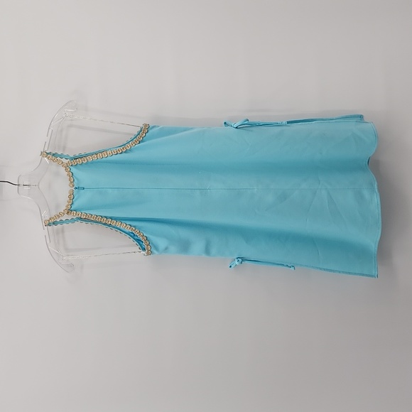 Lilly Pulitzer Pearl Romper Blue Women's Size 4 - Picture 4 of 10